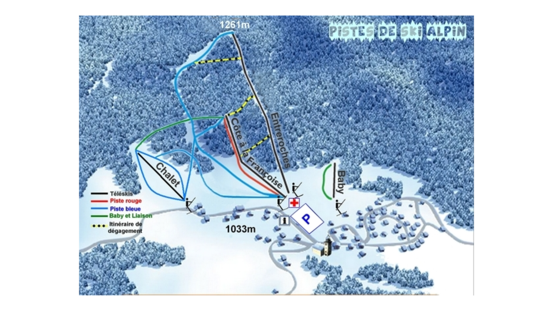 Bellefontaine Ski Map