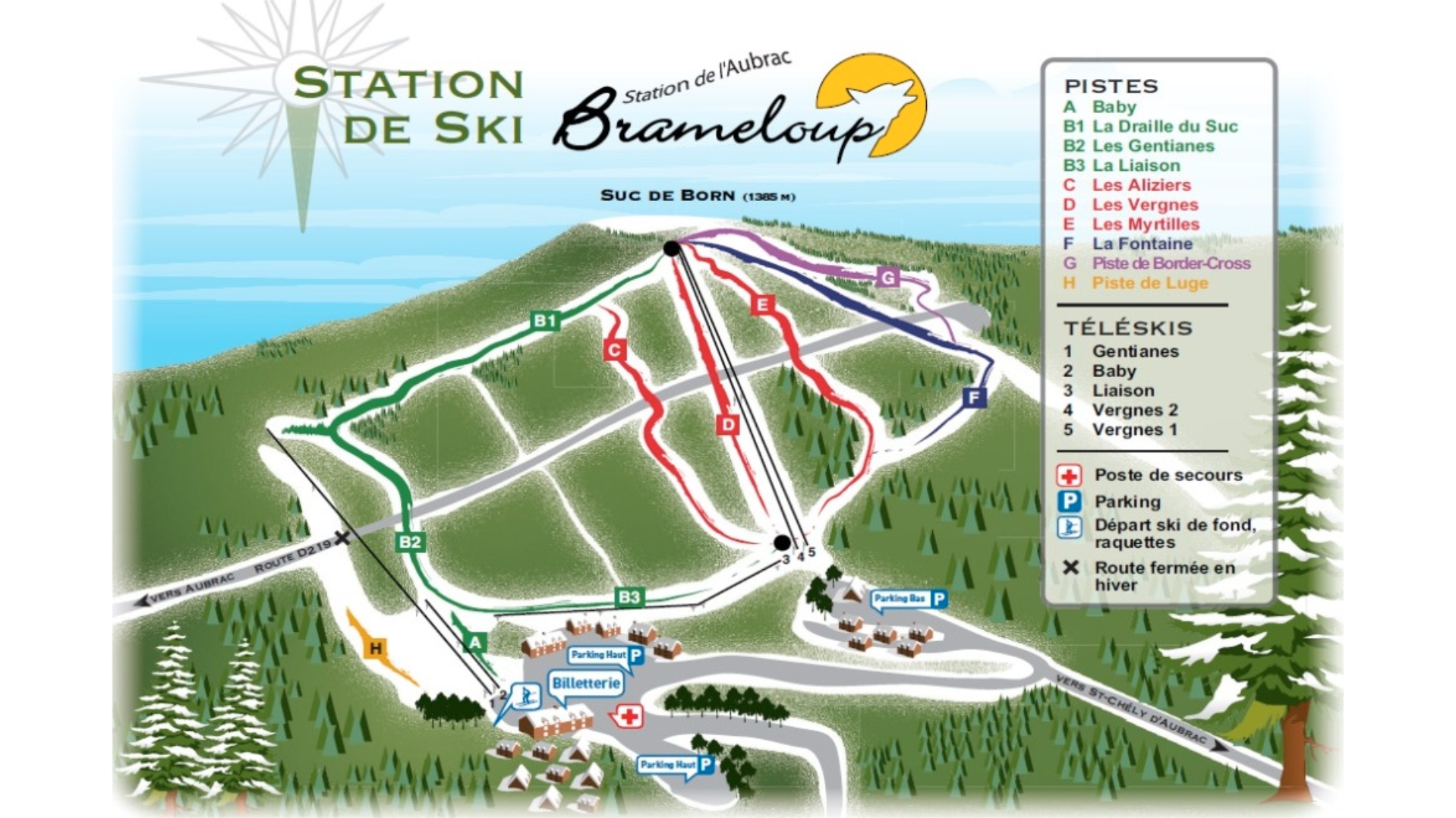 Brameloup Ski Map