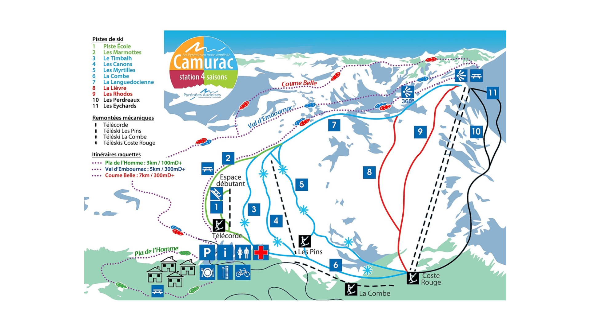 Camurac Ski Map