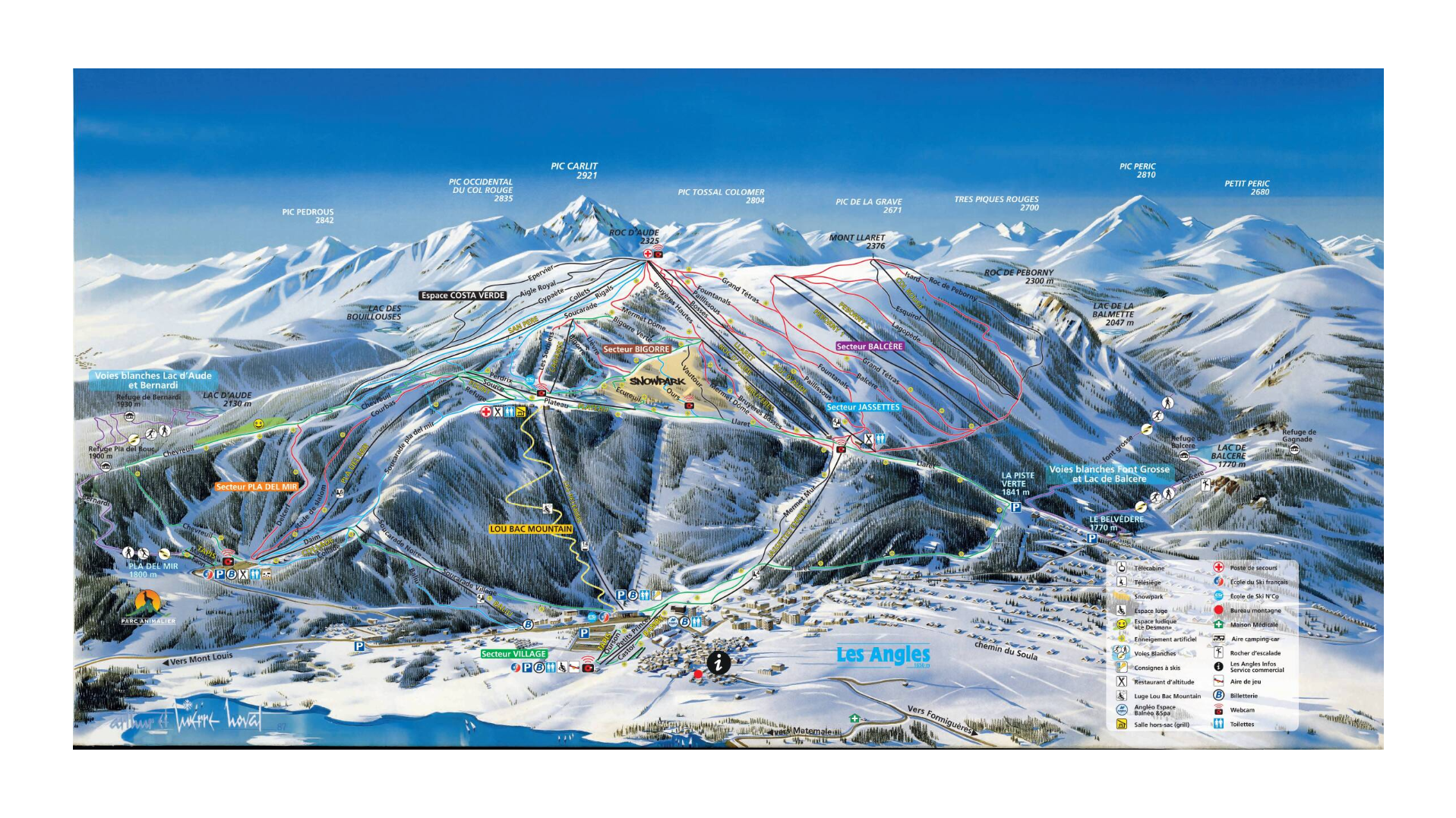 Les Angles Ski Map