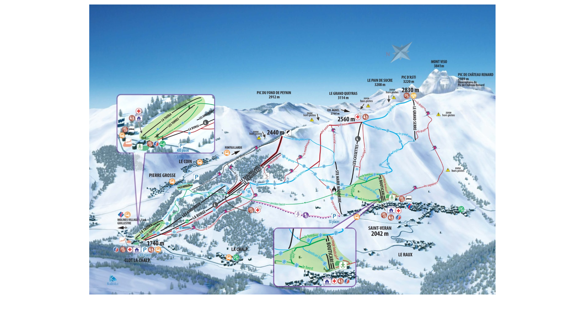 Molines Ski Map