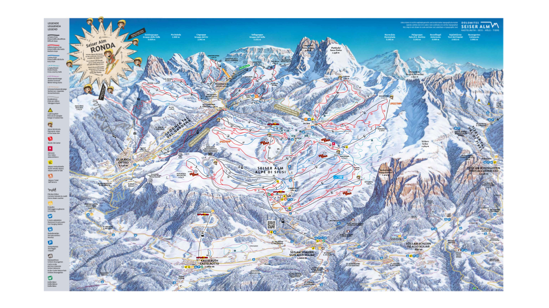 Alpe di Siusi Ski Map