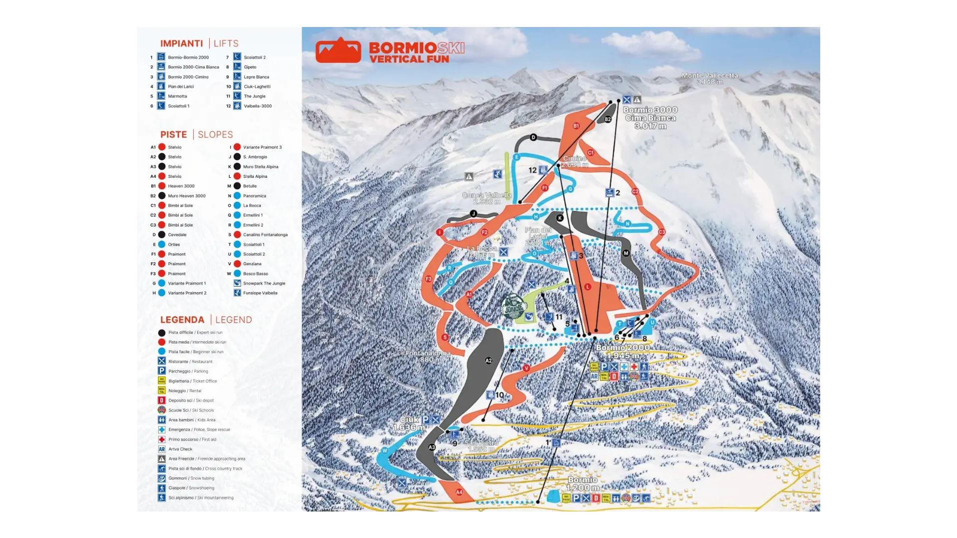 Bormio Ski Map