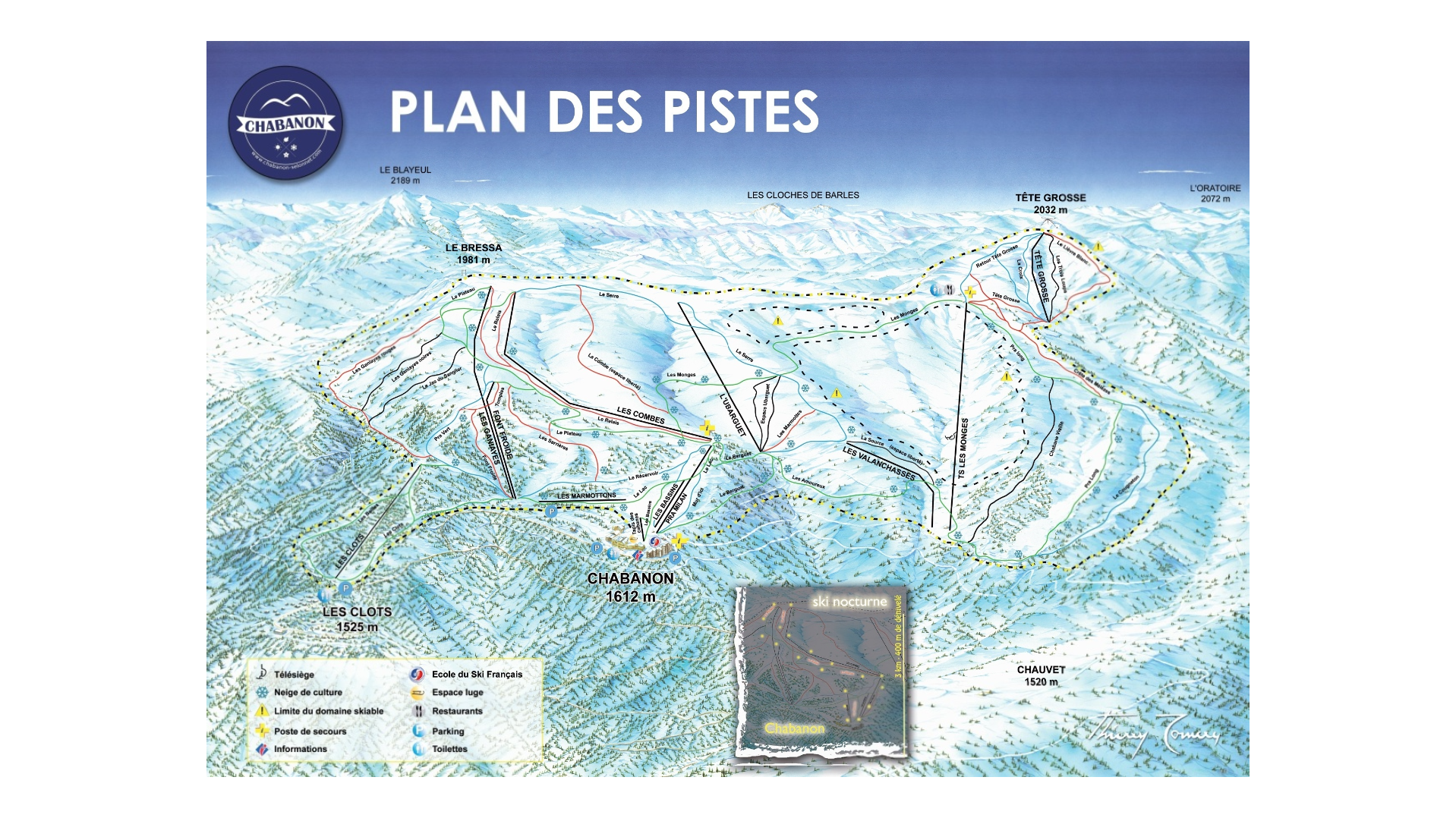 Chabanon Ski Map