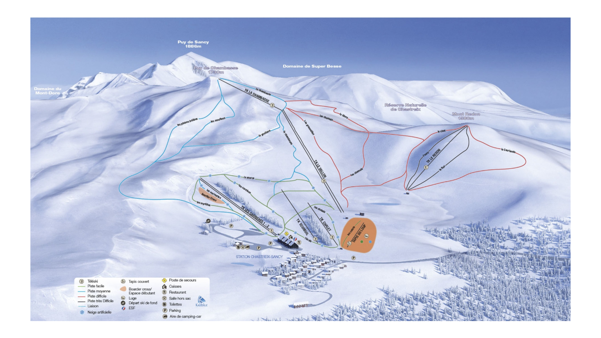 Chastreix Ski Map