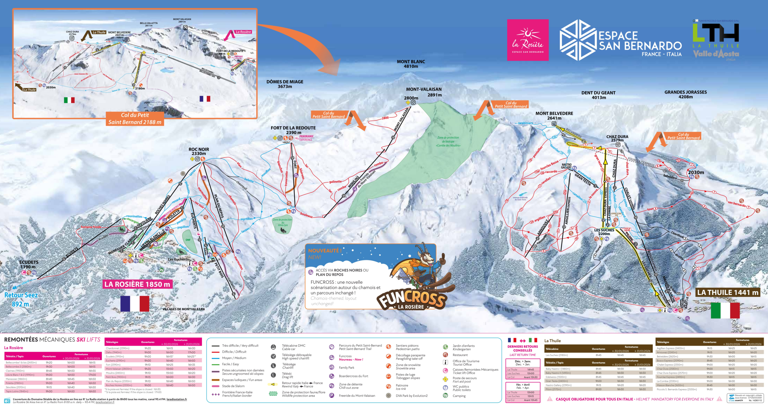 La Rosière Ski Map