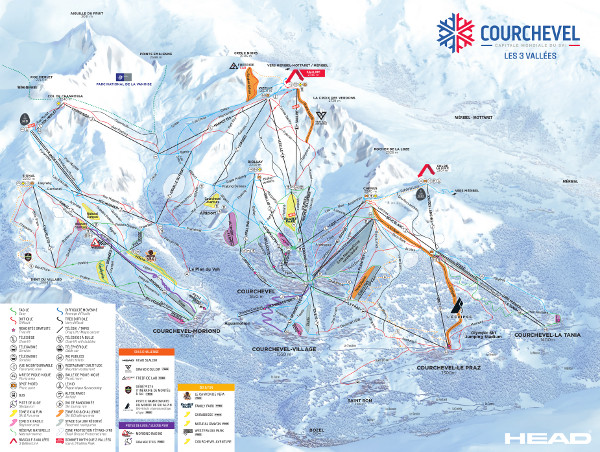 La Tania Ski Map