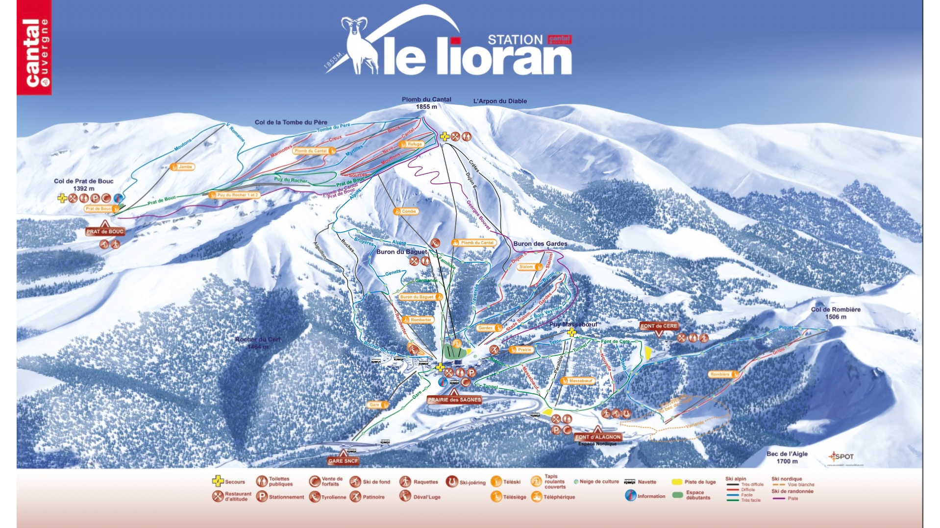 Le Lioran Ski Map
