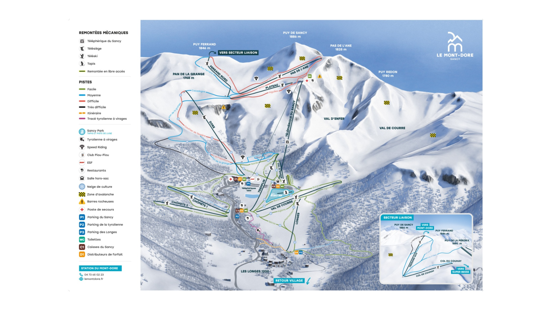 Le Mont-Dore Ski Map
