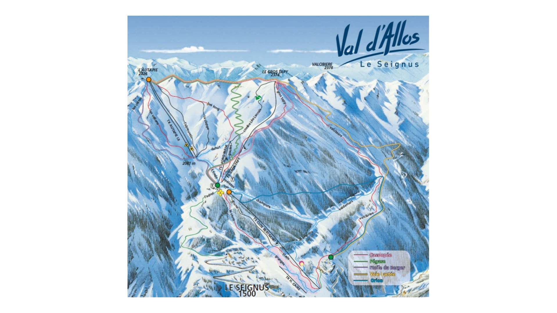 Le Seignus Ski Map