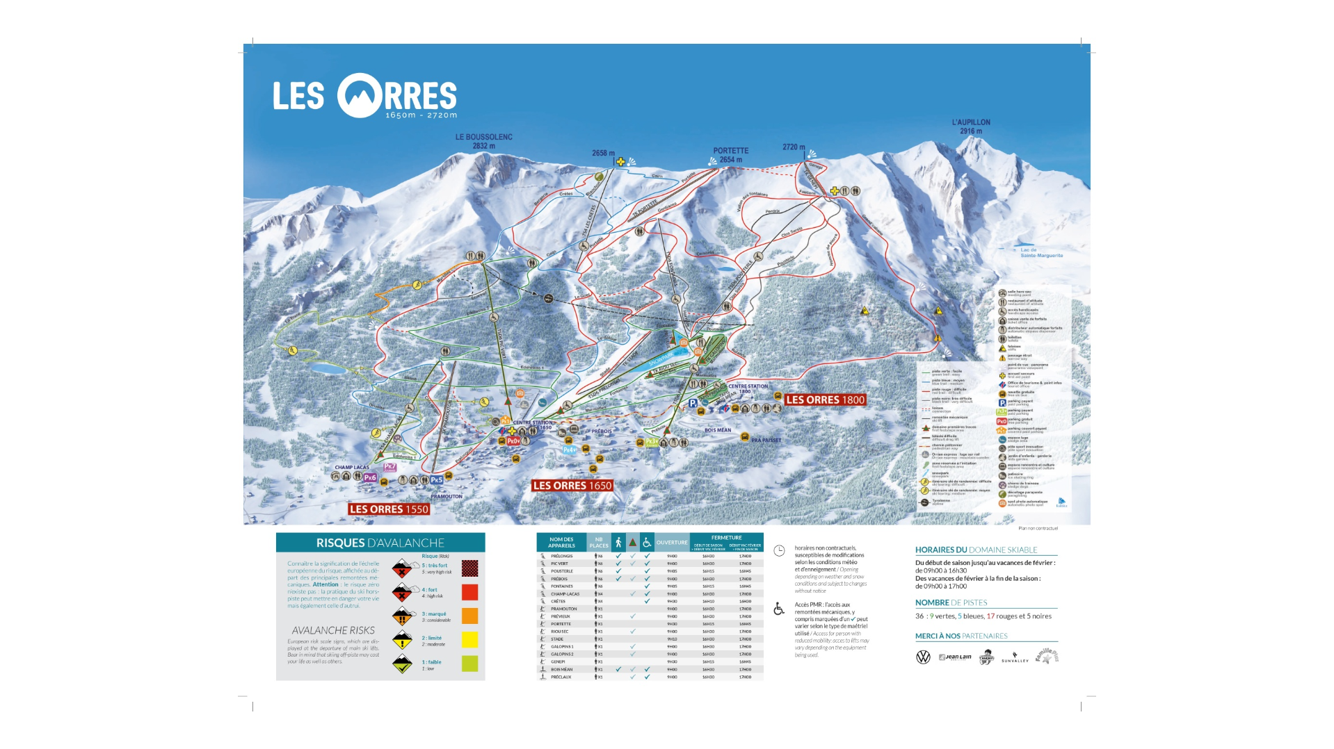 Les Orres Ski Map