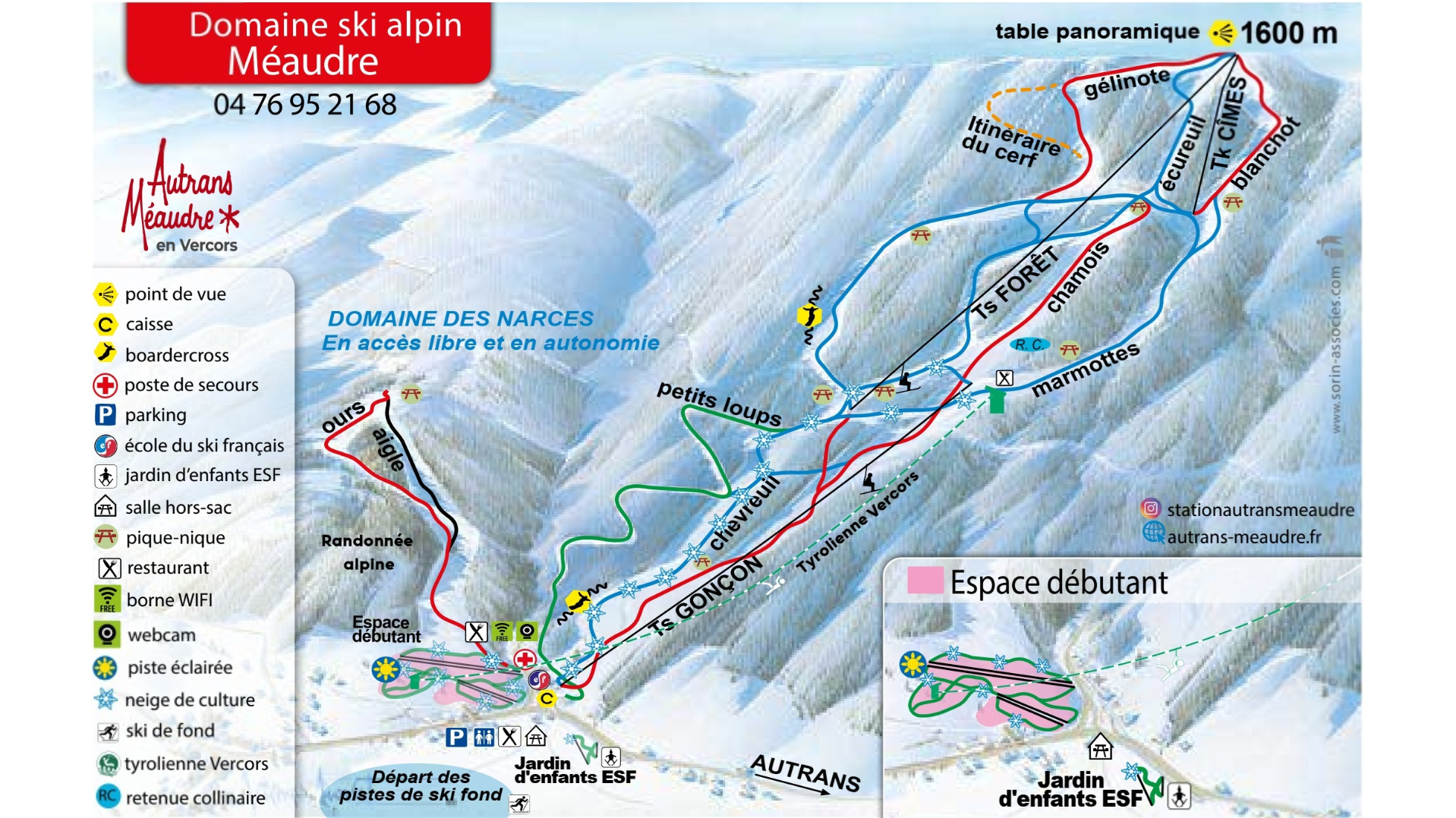 Meaudre Ski Map