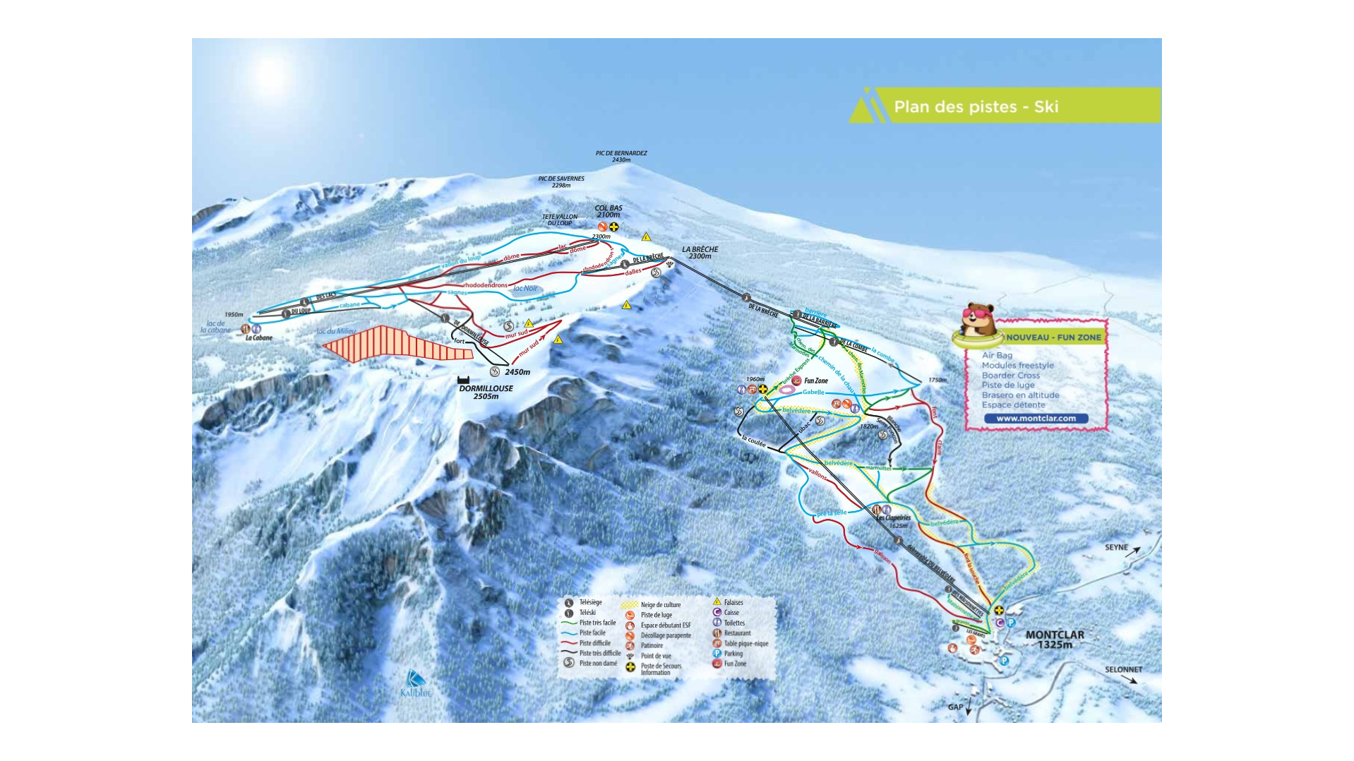 Montclar Ski Map