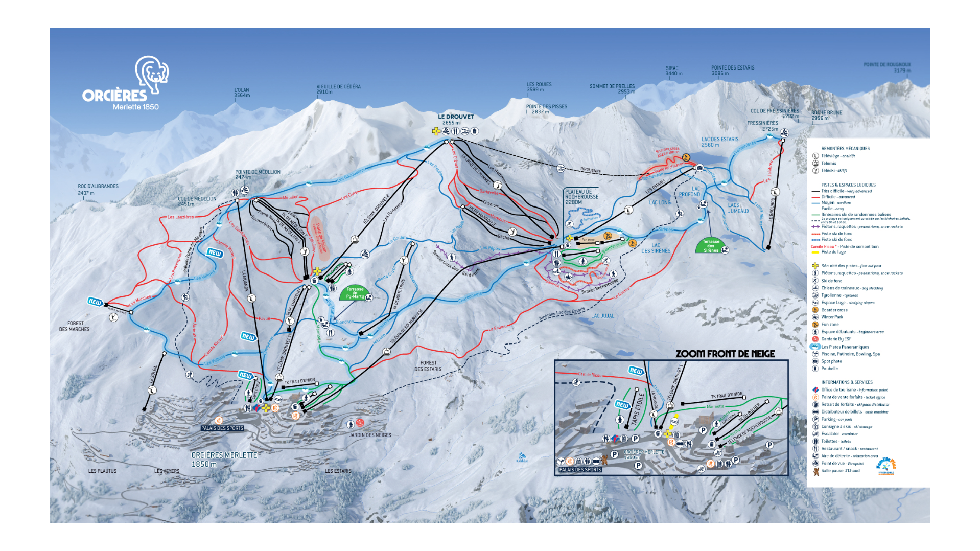 Orcières Ski Map