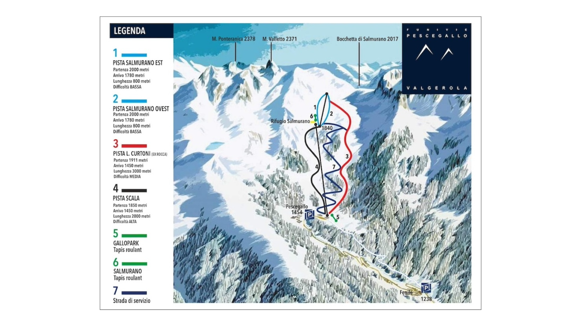 Pescegallo – Valgerola Ski Map