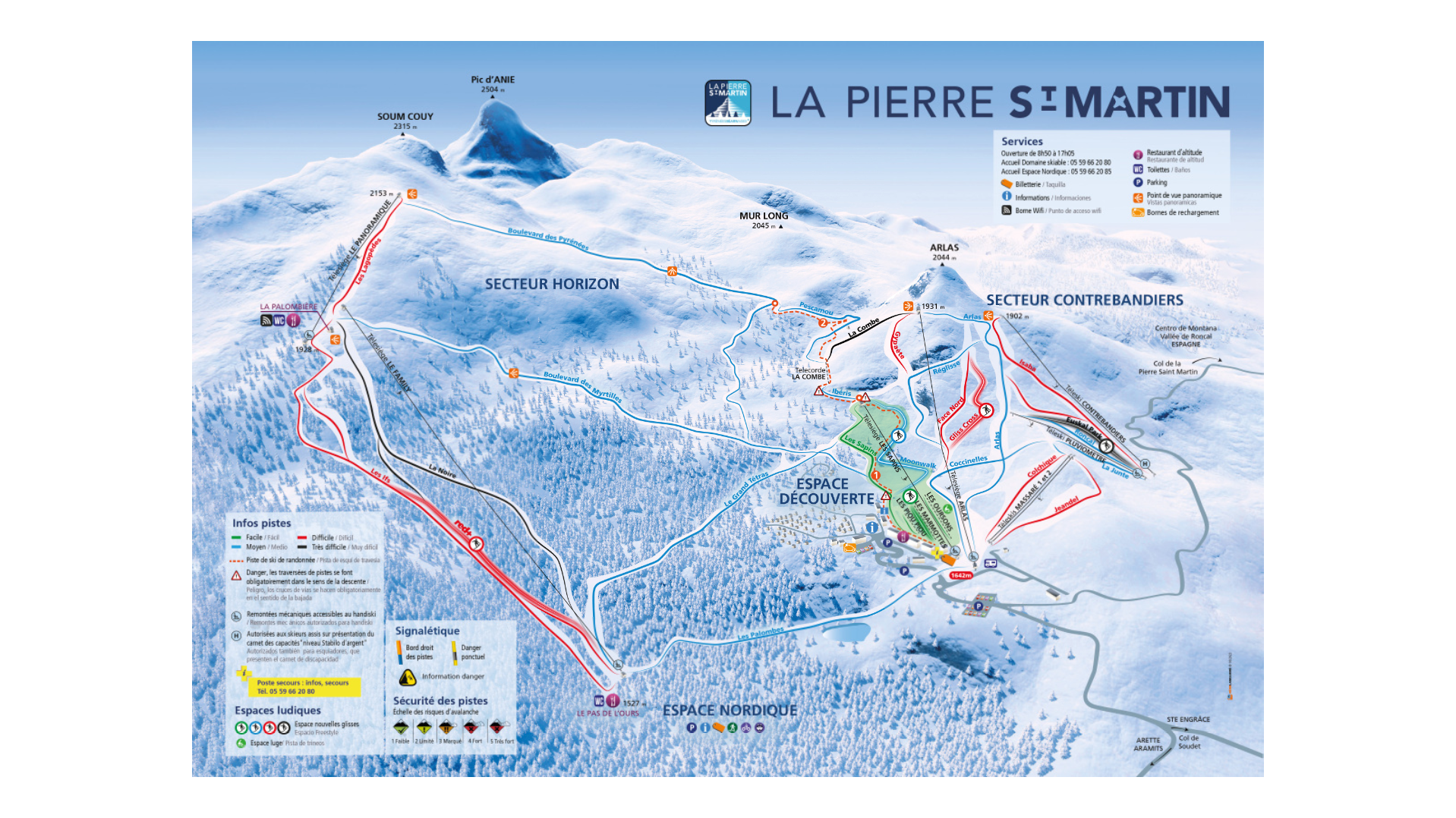 Pierre St Martin Ski Map
