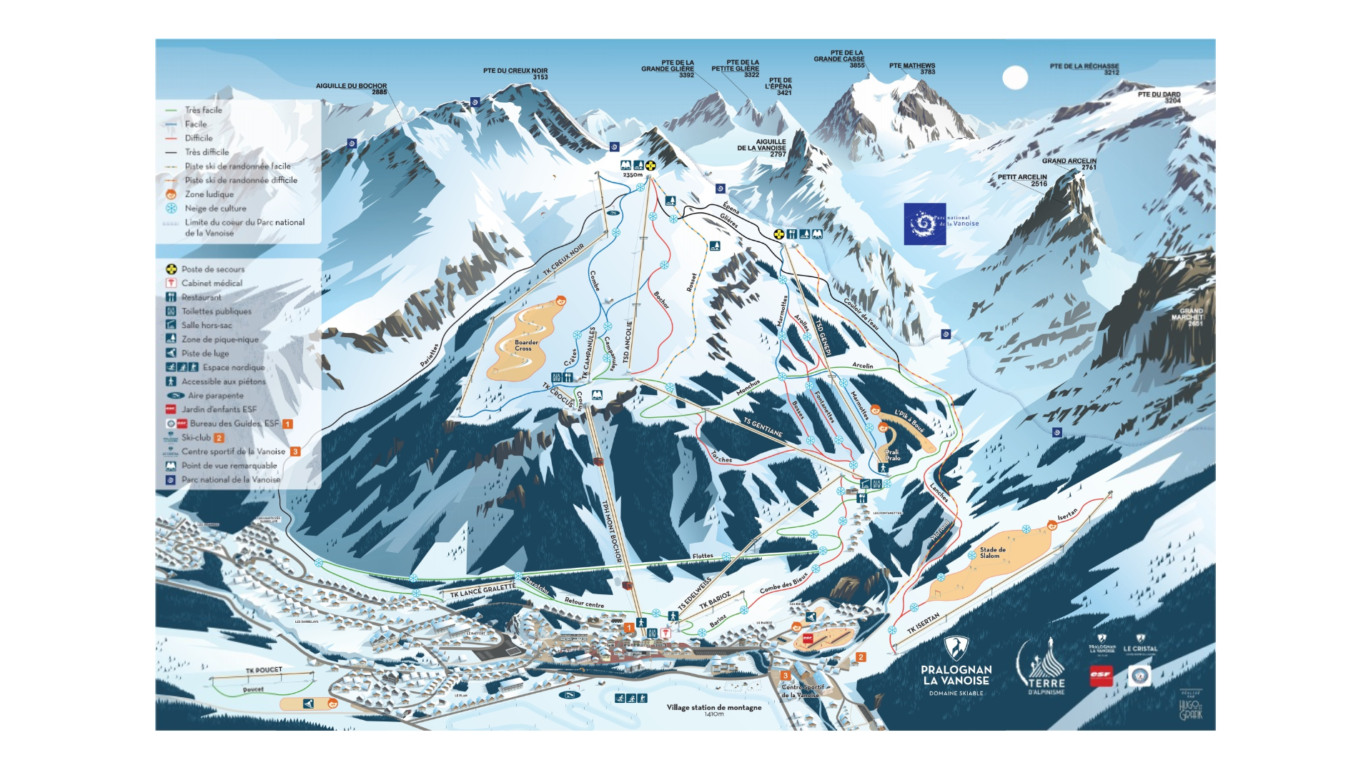 Pralognan La Vanoise Ski Map