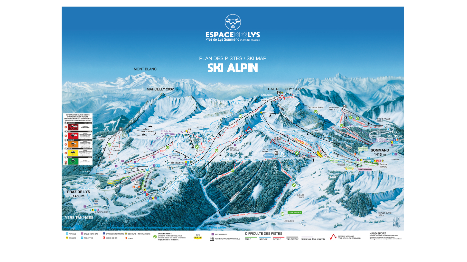 Praz de Lys Ski Map