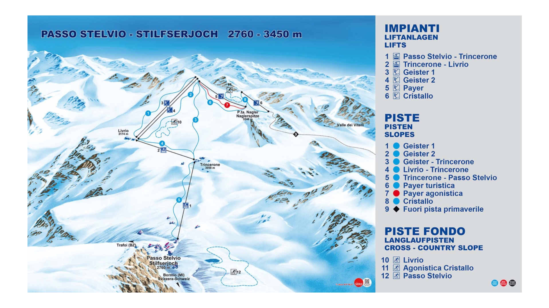 Stelvio Pass Ski Map