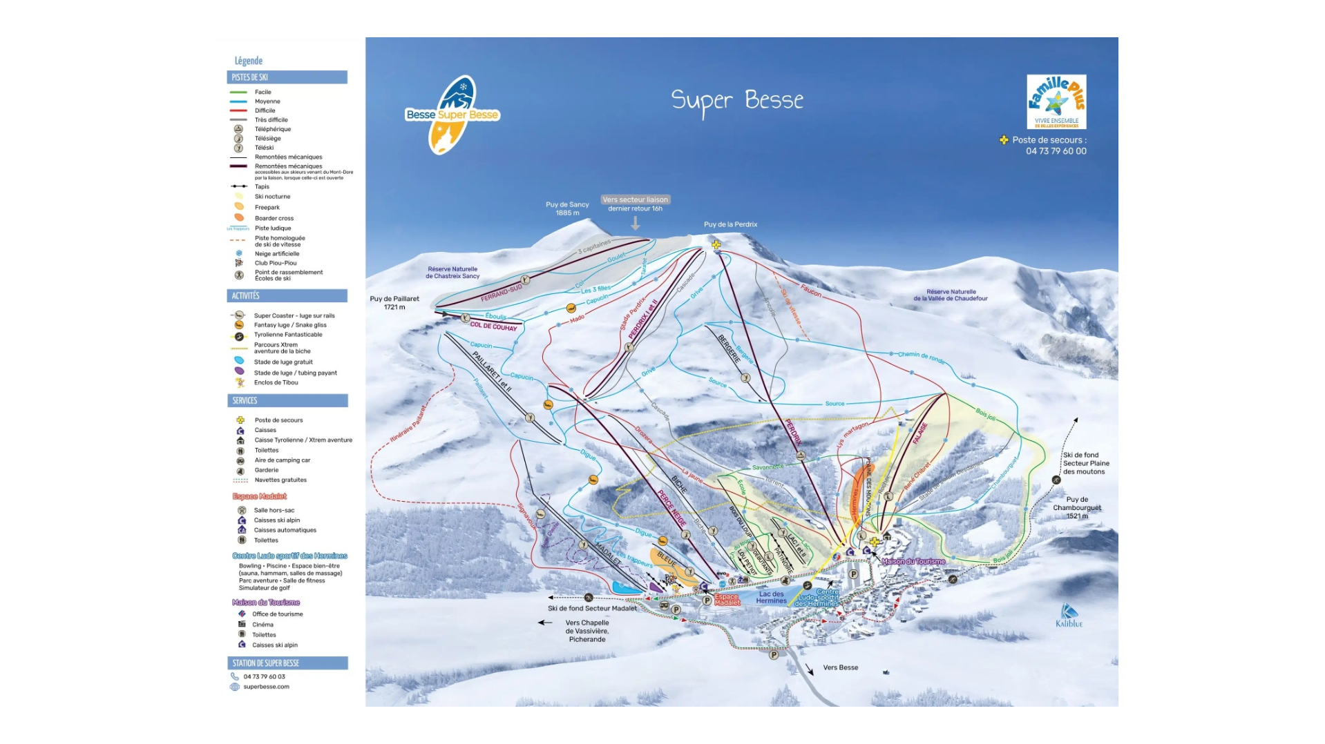 Super Besse Ski Map
