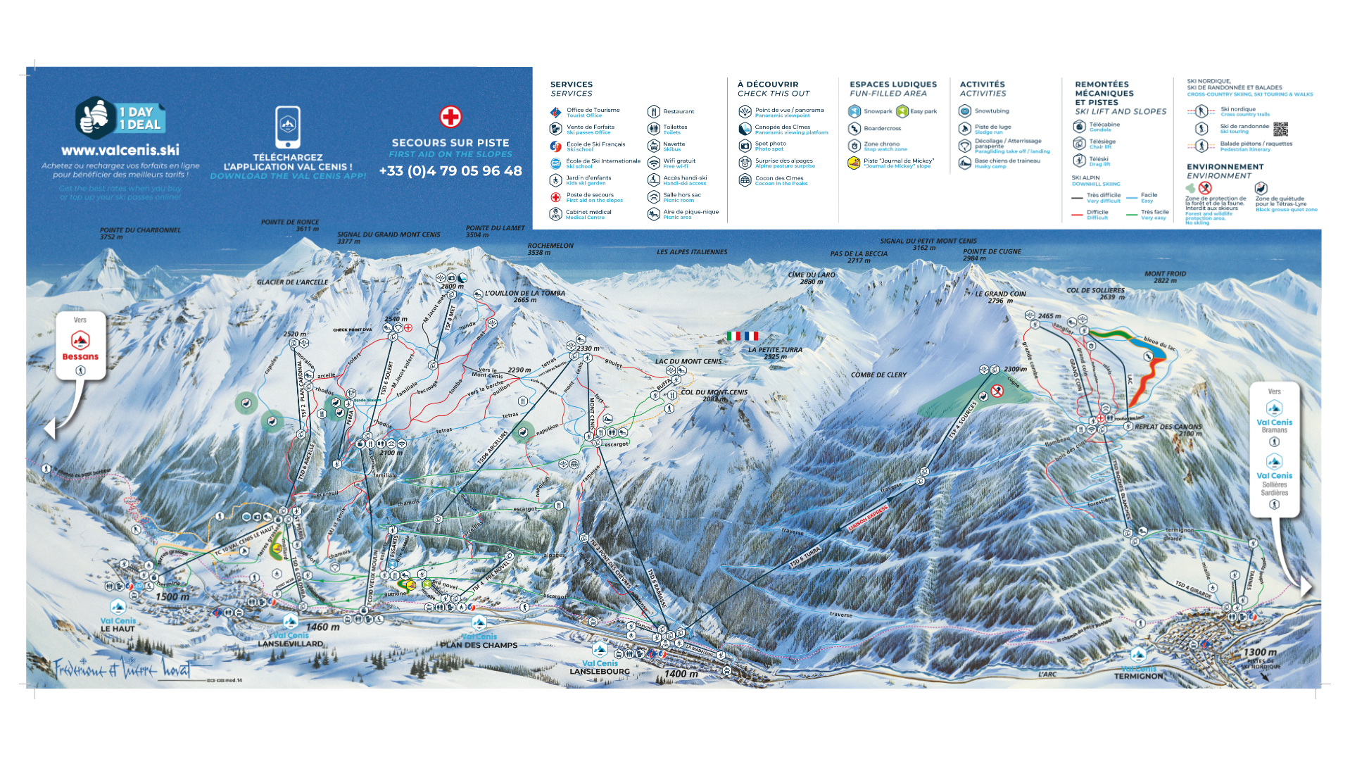 Termignon Ski Map