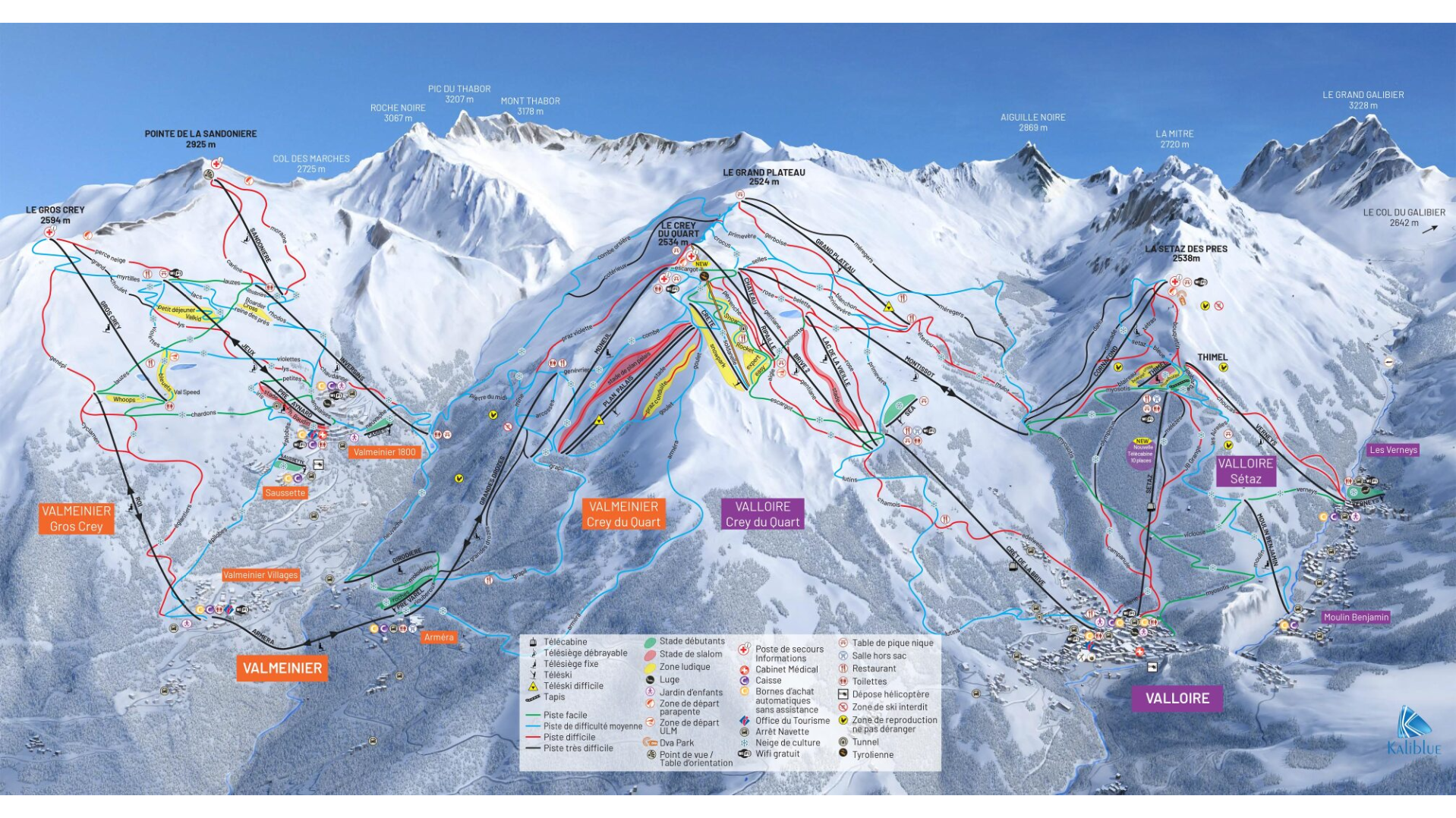 Valloire Ski Map
