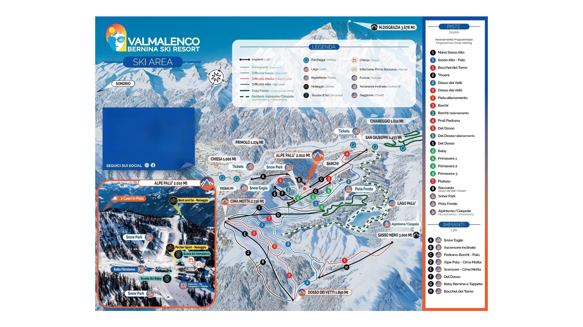 Valmalenco Ski Map
