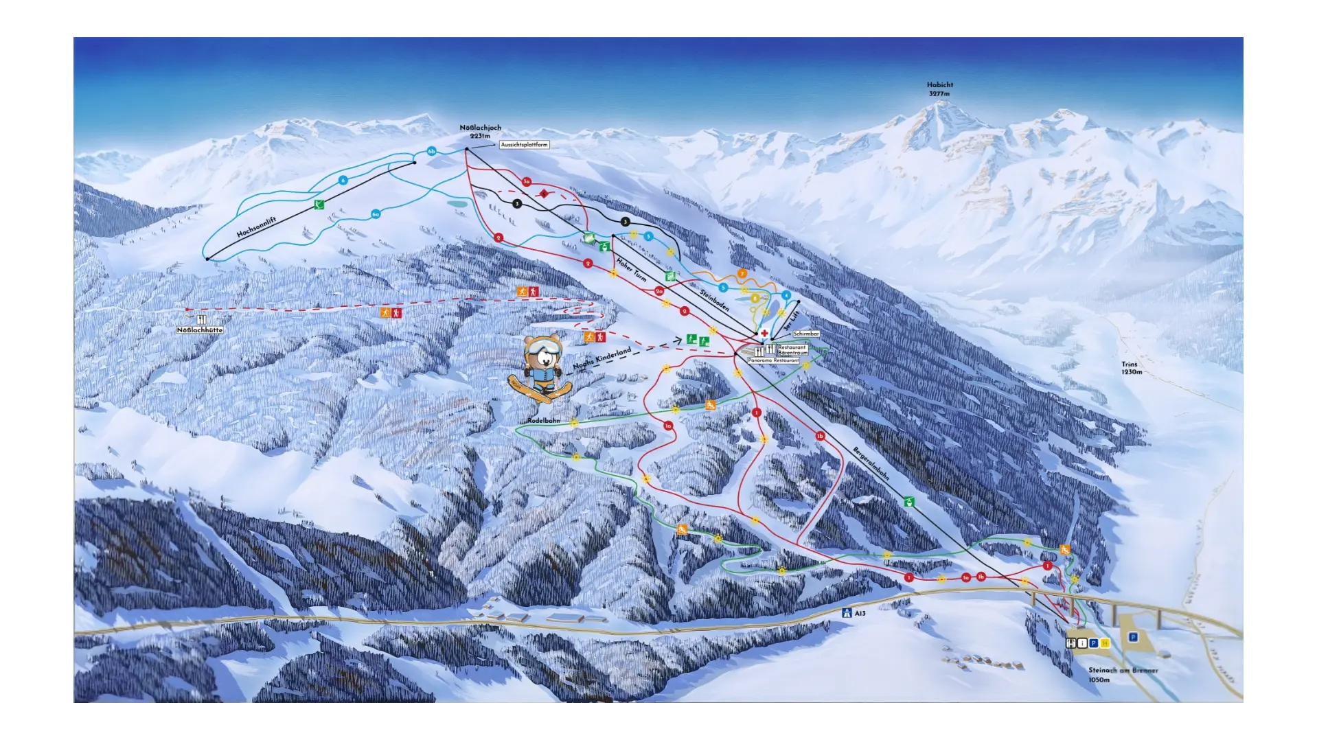 Bergeralm Ski Map