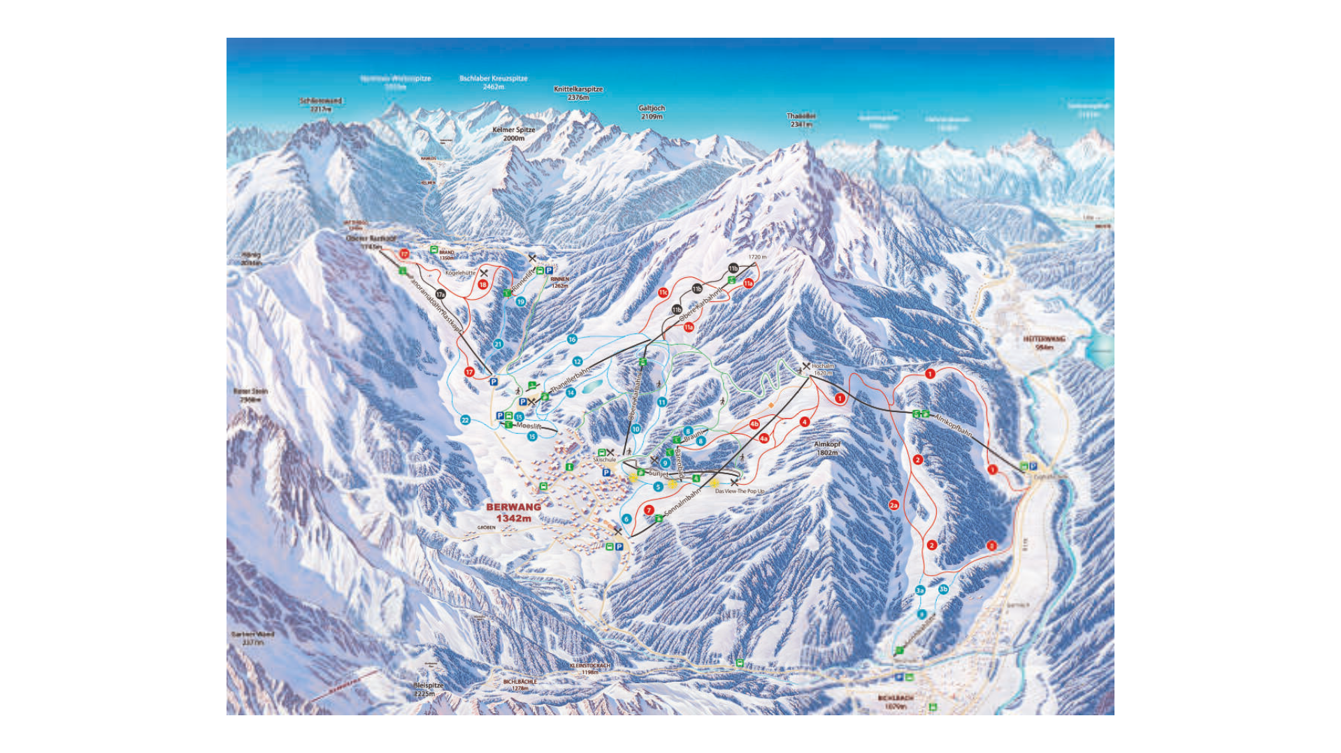 Berwang Ski Map