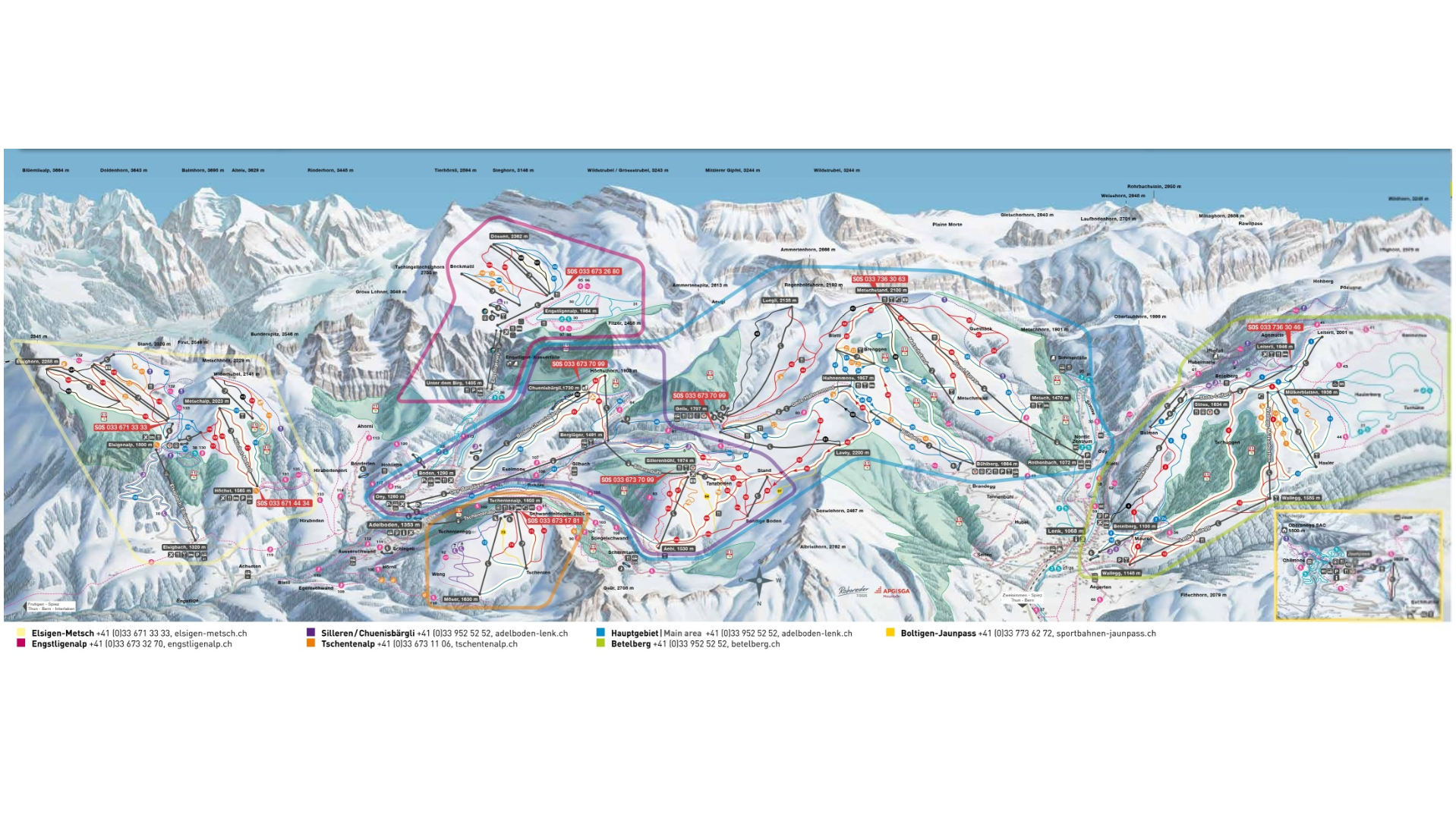 Betelberg – Lenk Ski Map