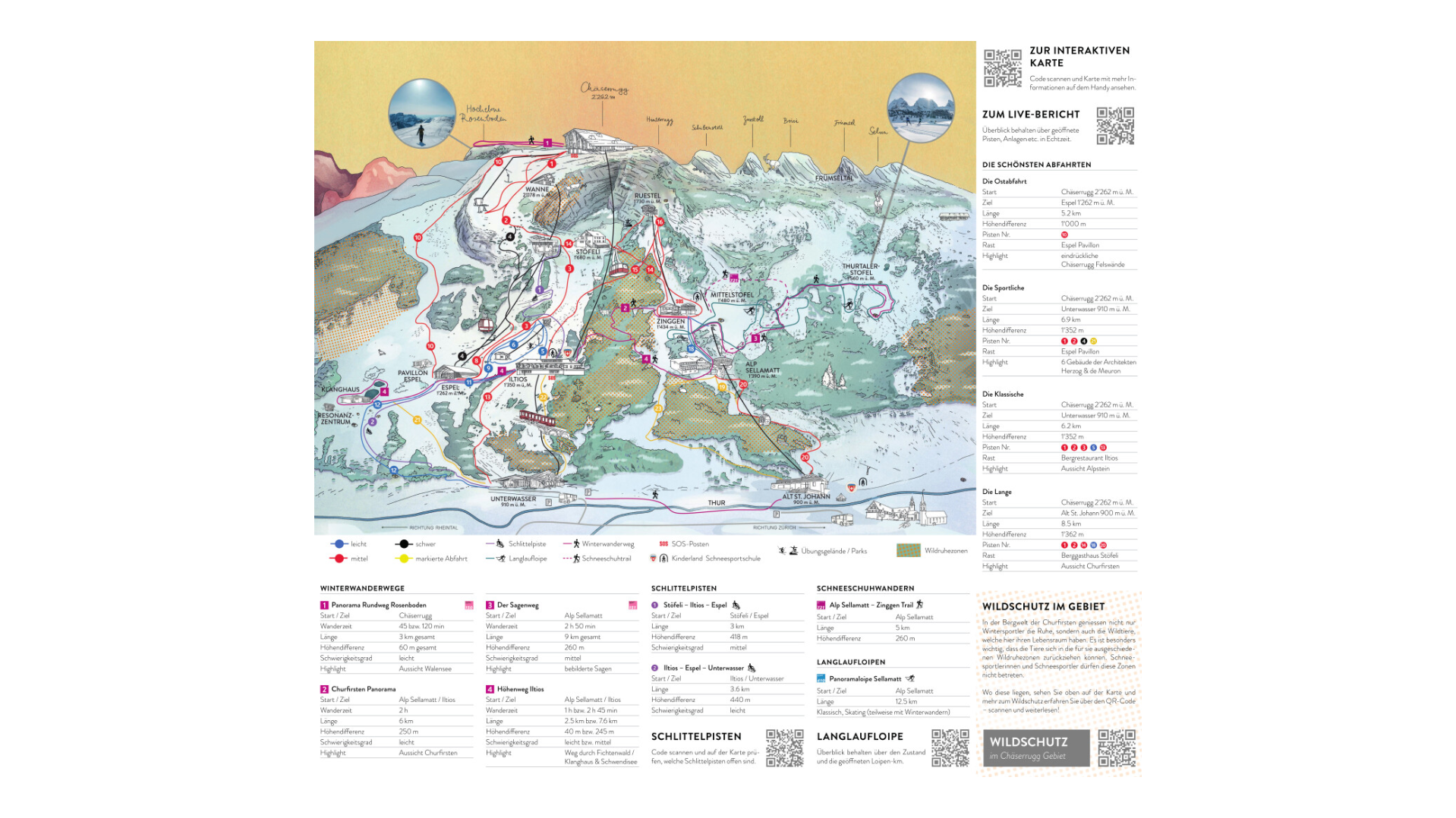 Chaeserrugg Ski Map