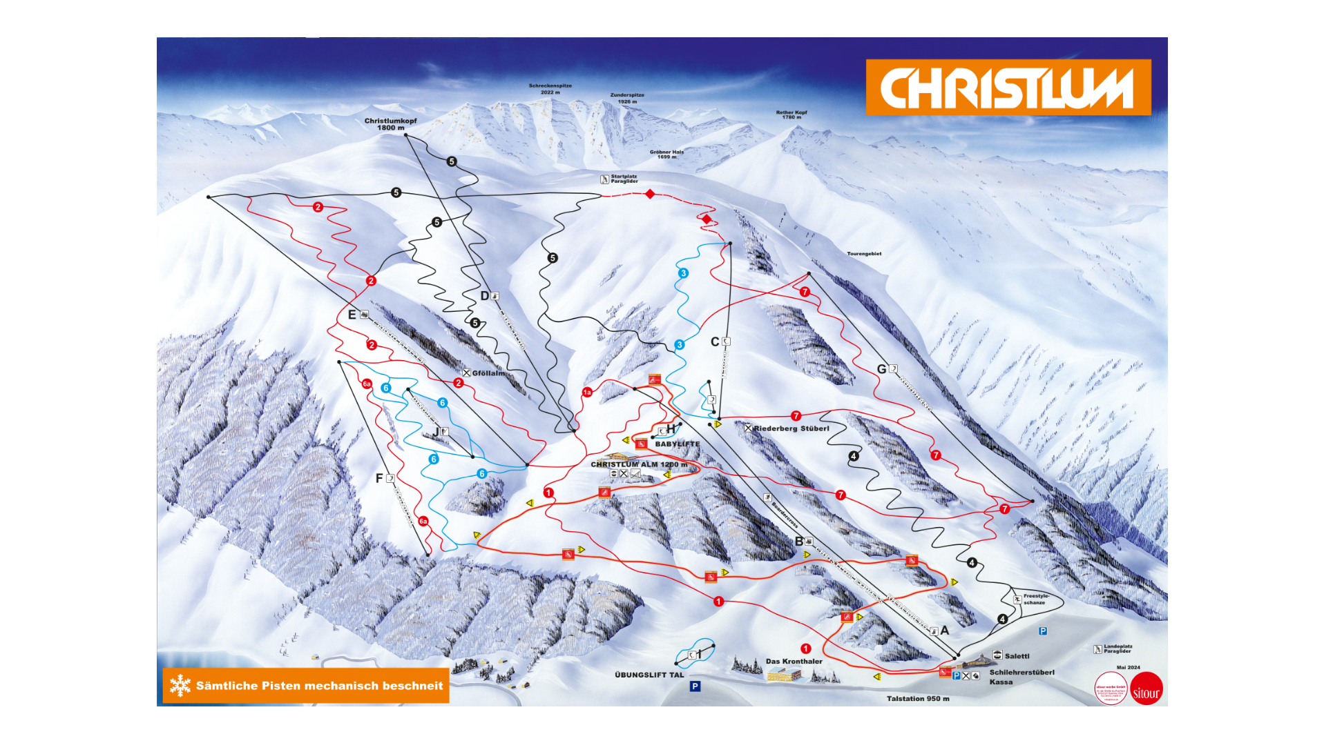 Christlum – Achenkirch Ski Map