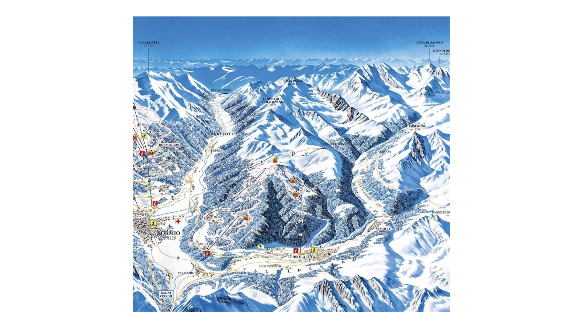 Cima Piazzi Ski Map