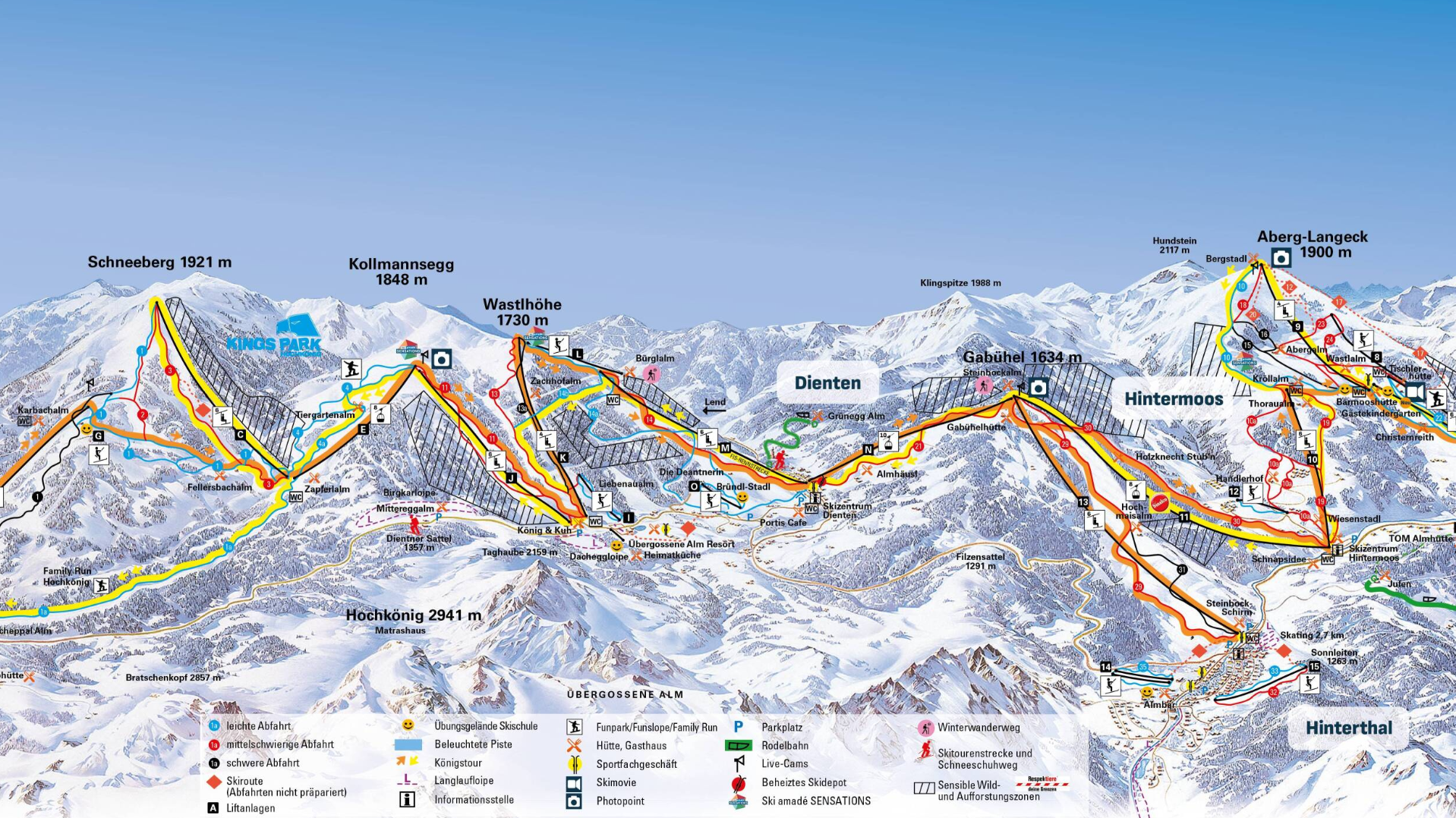 Dienten Ski Map