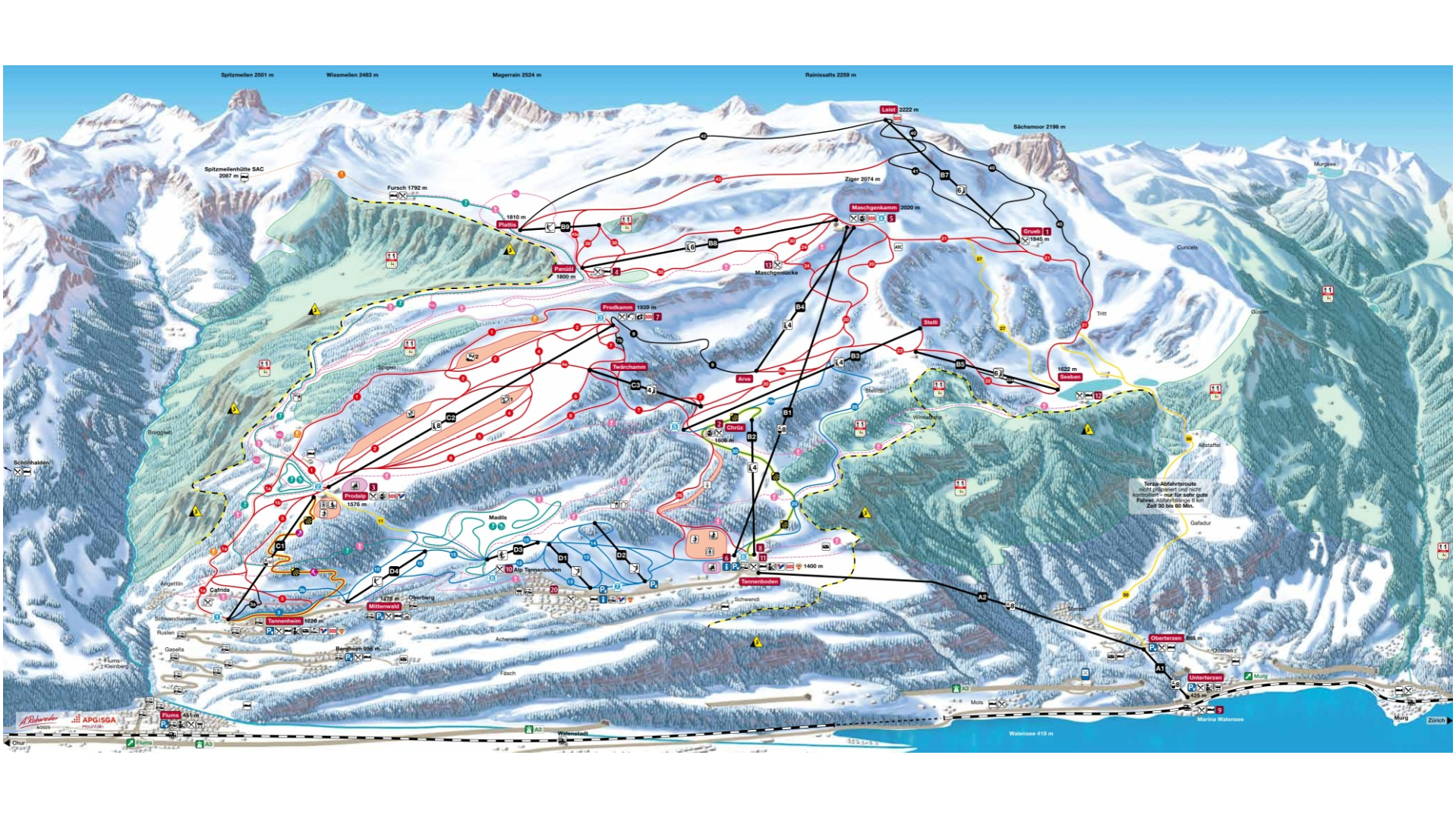 Flumserberg Ski Map