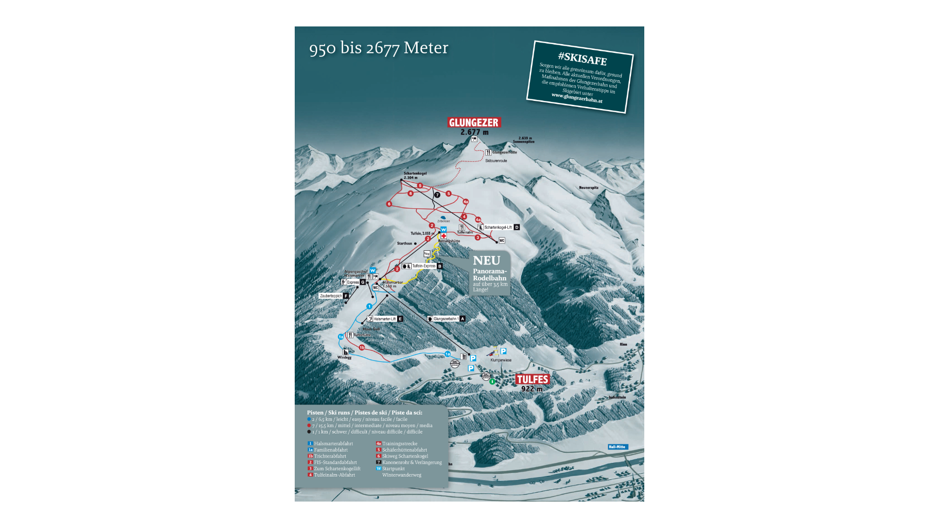Glungezer Ski Map
