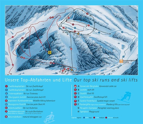 Karwendel Pertisau Ski Map