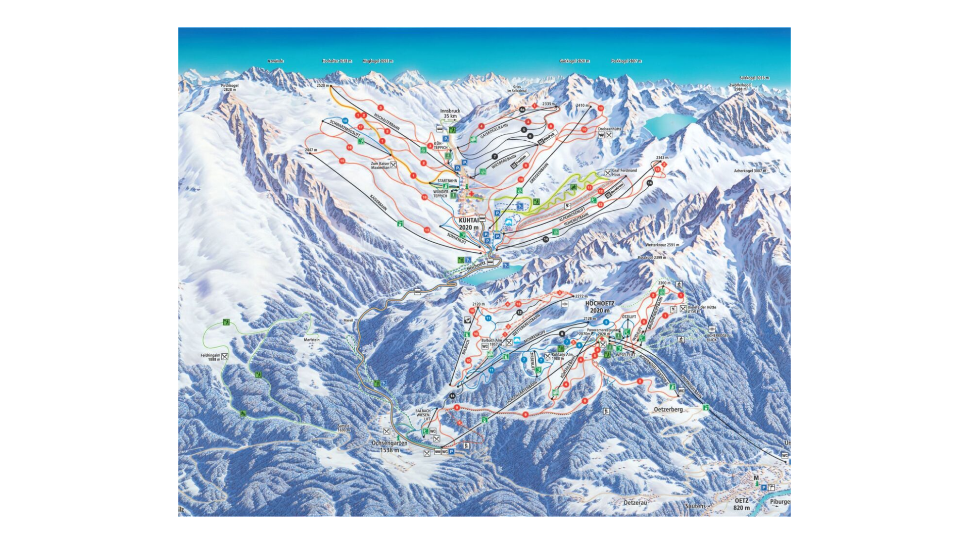 Kühtai Ski Map