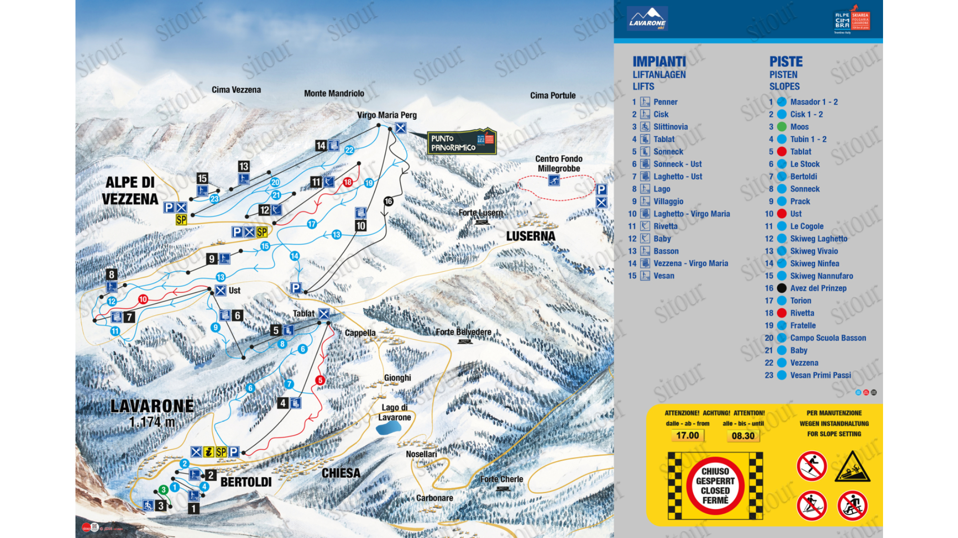 Lavarone Ski Map