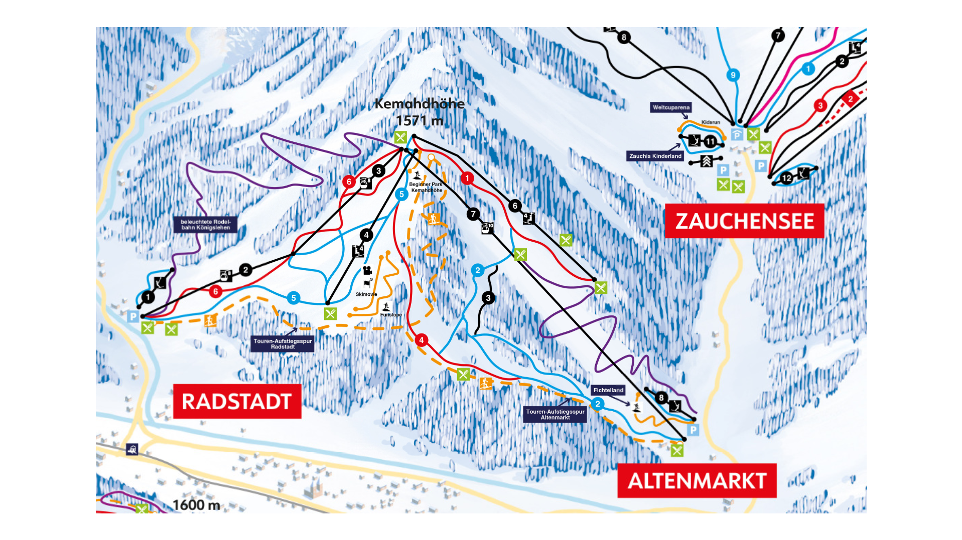 Radstadt Ski Map