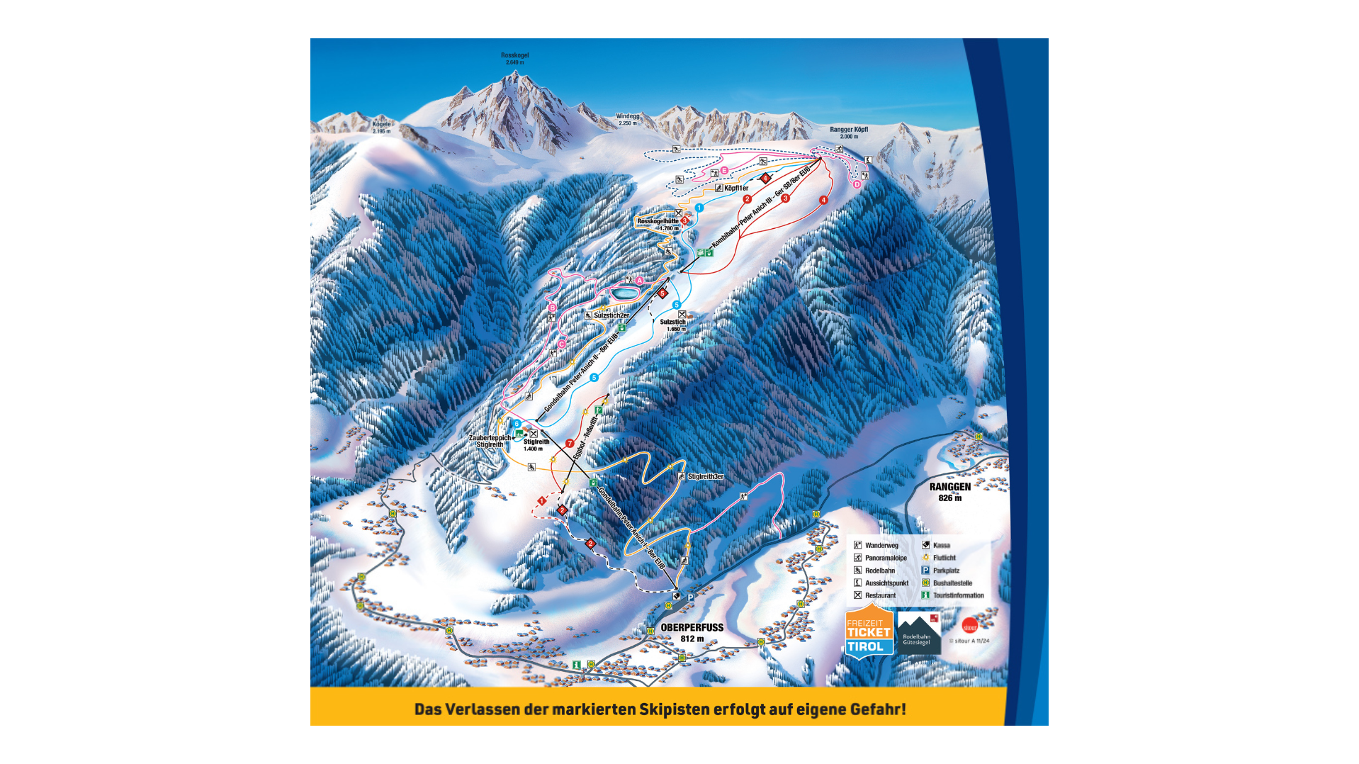 Rangger Kopfl Ski Map