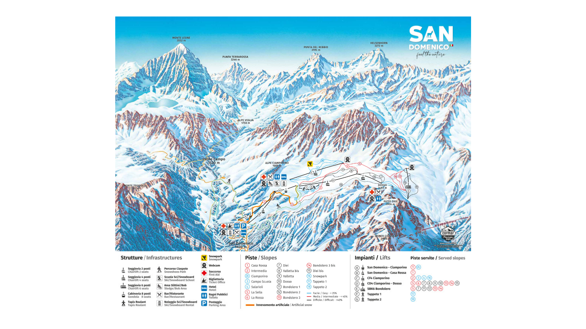 San Domenico Ski Map