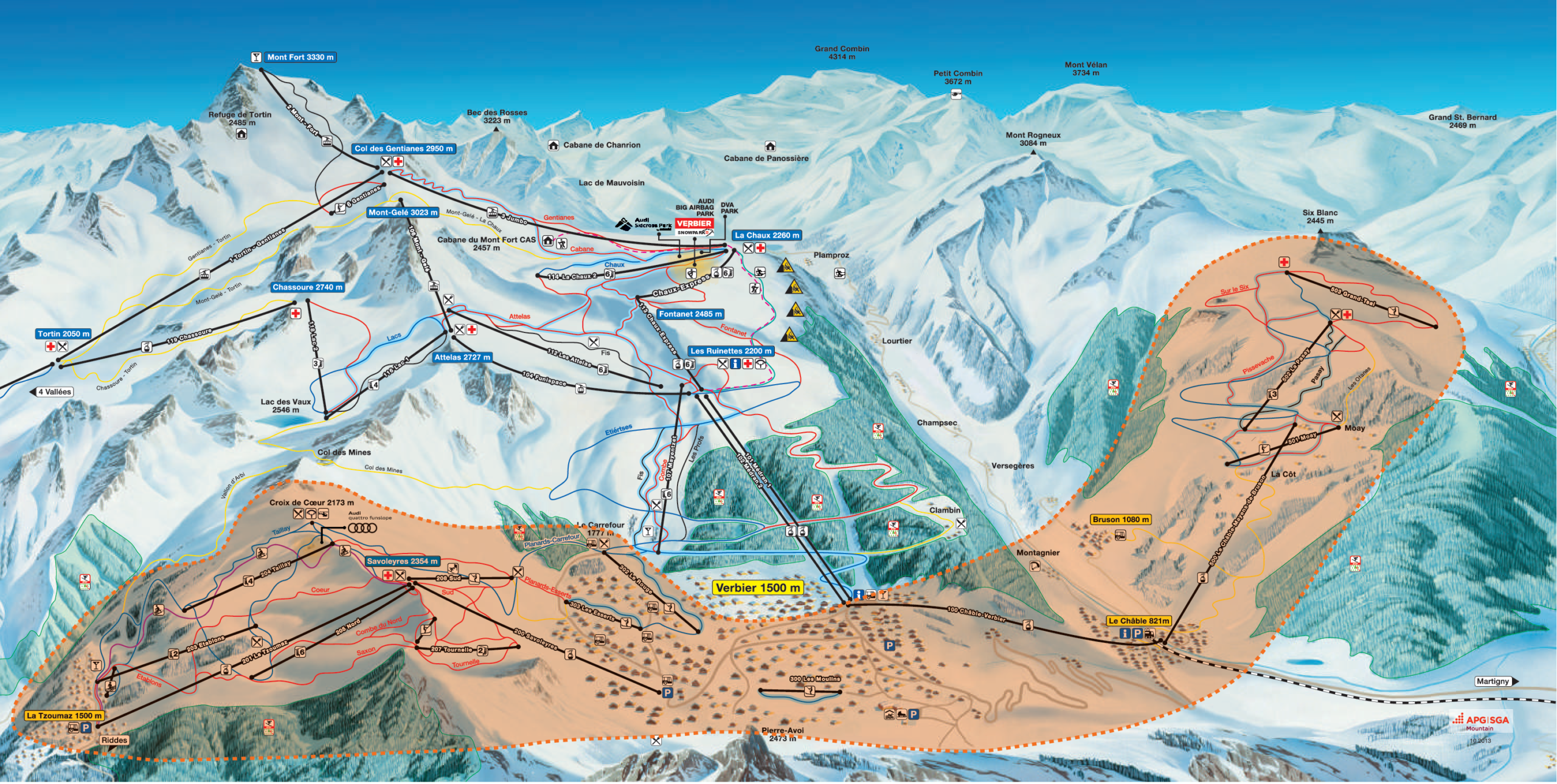 Savoleyres Ski Map