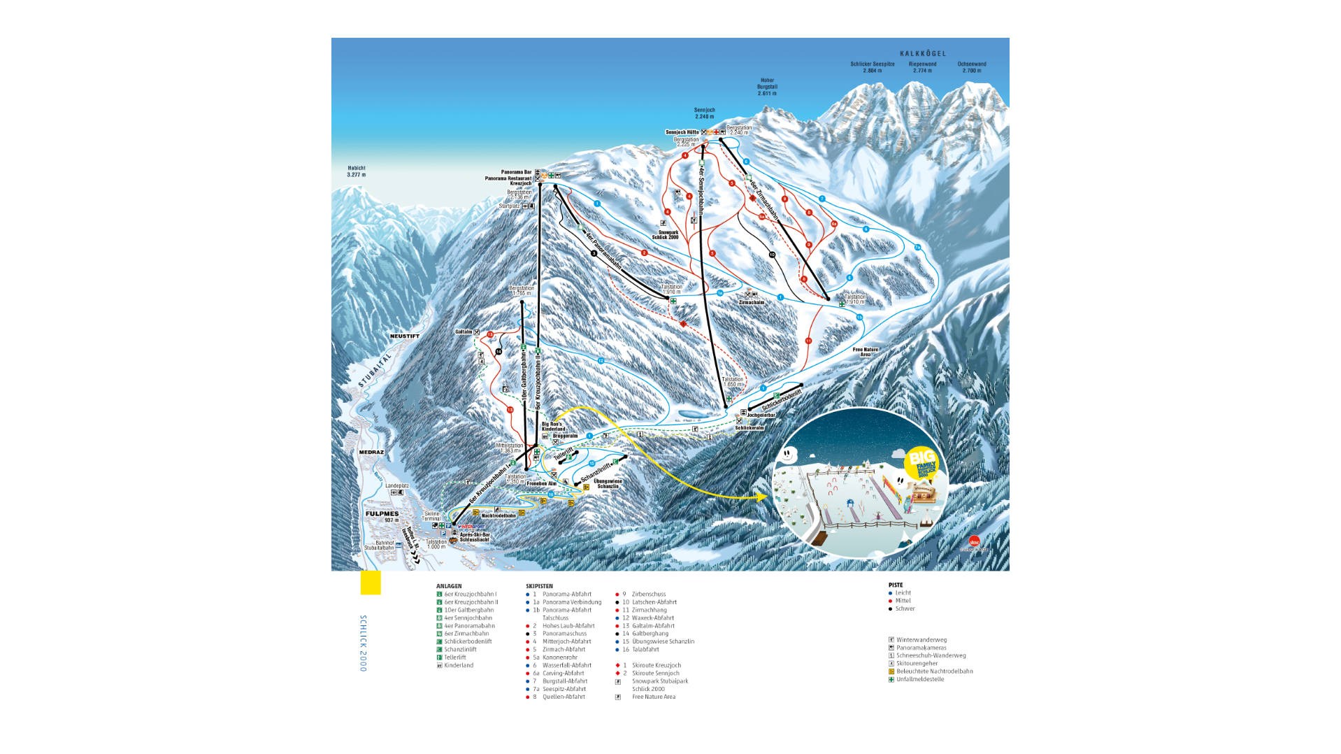 Schlick 2000 Ski Map