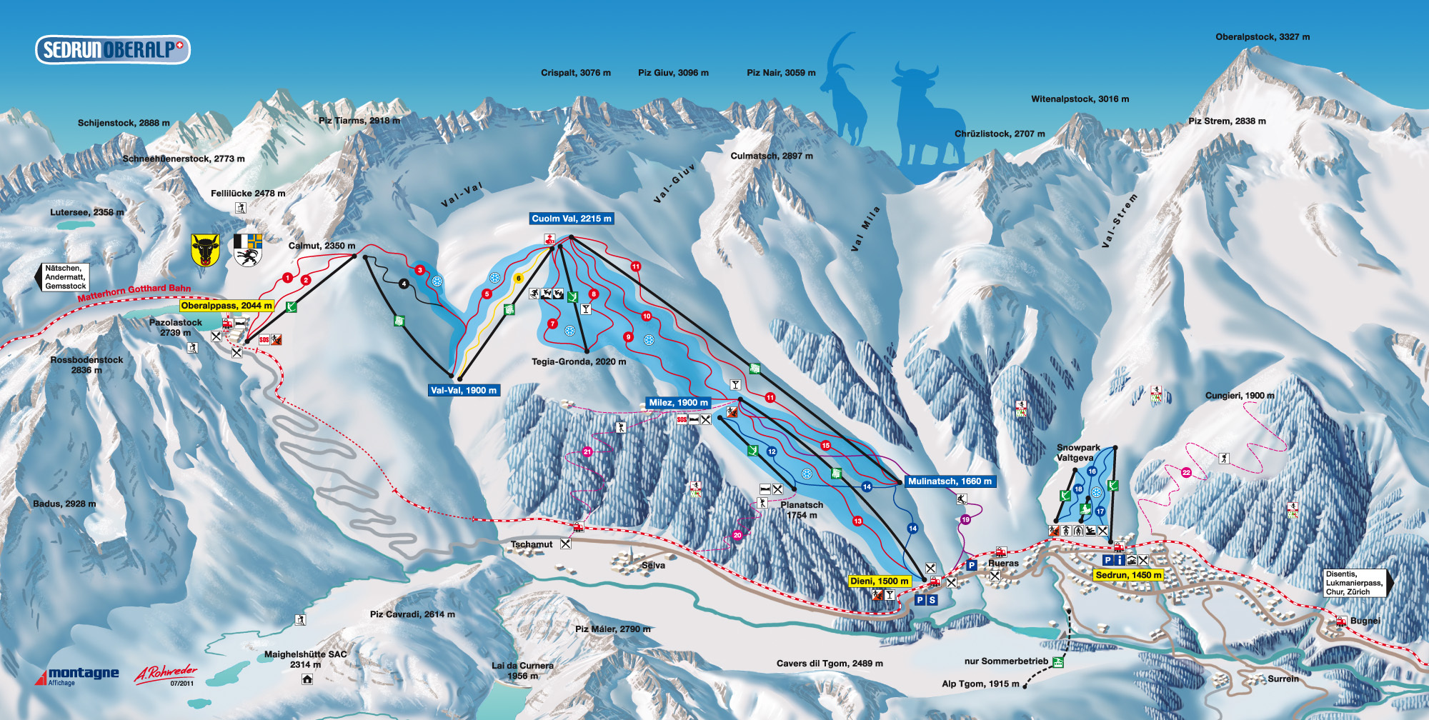 Sedrun Ski Map
