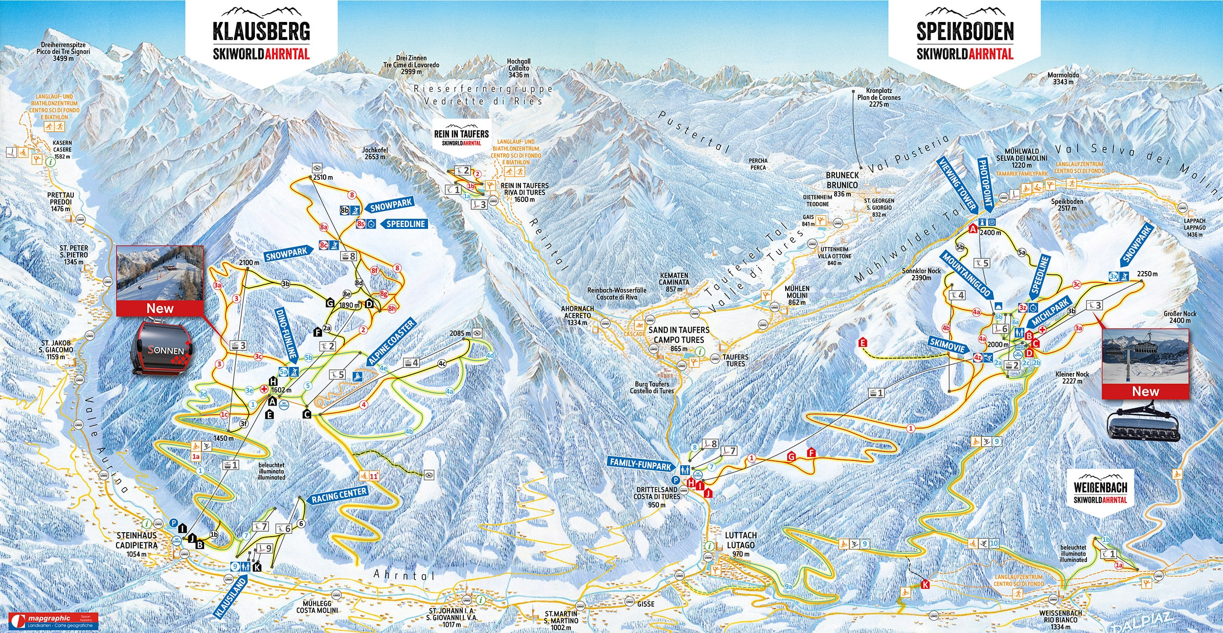 Skiworld Ahrntal Ski Map