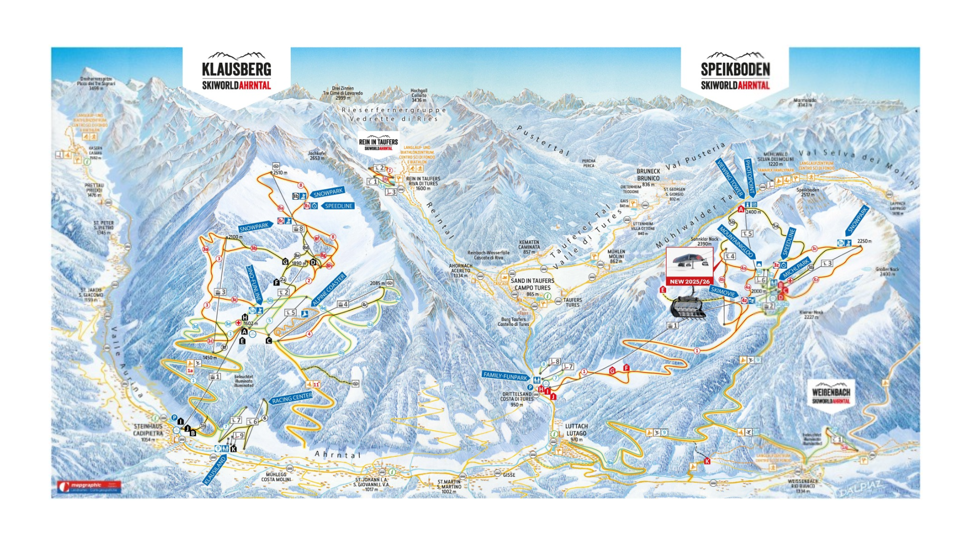 Speikboden Ski Map