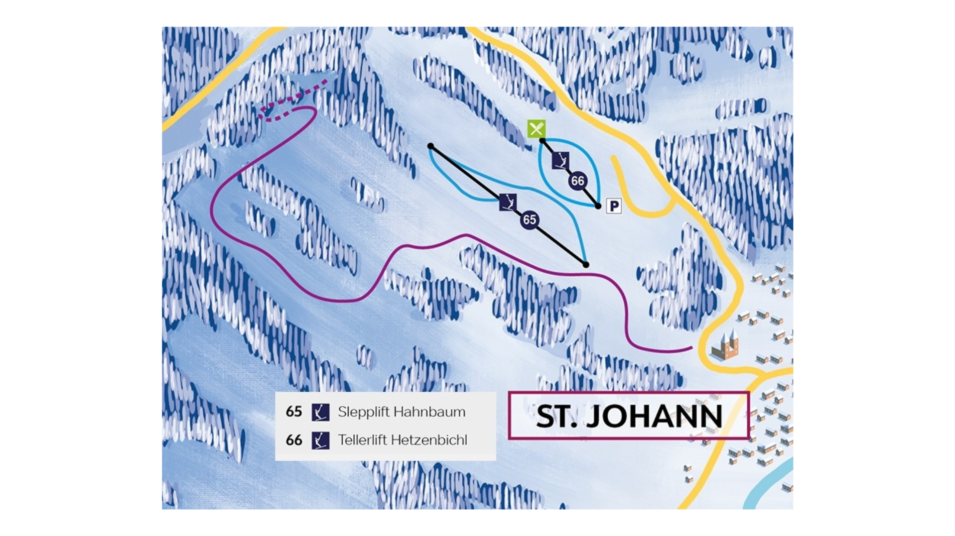 St. Johann Ski Map