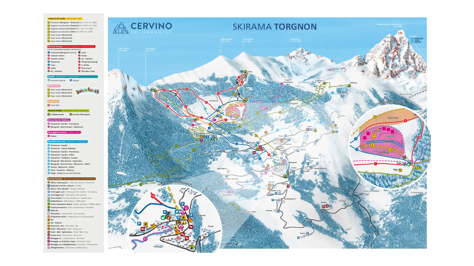 Torgon Ski Map