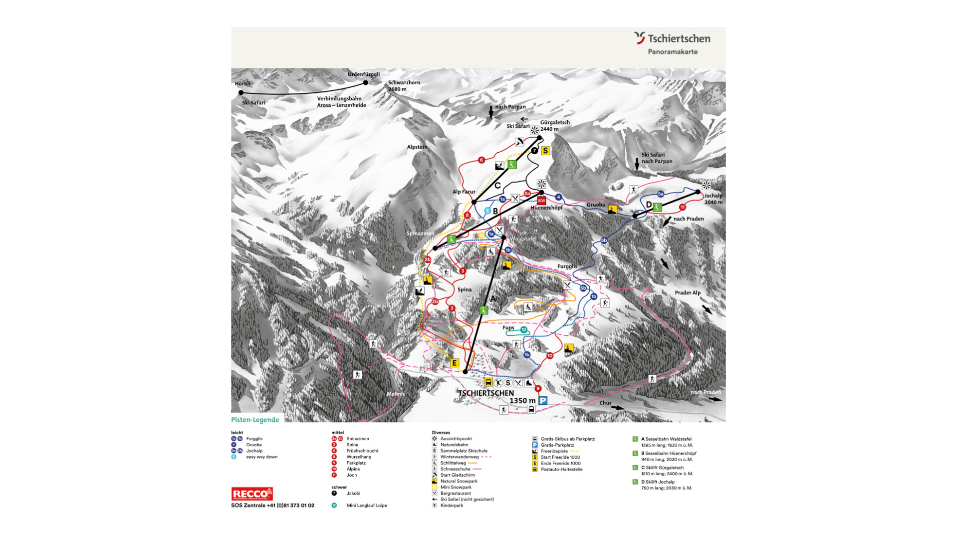 Tschiertschen Ski Map